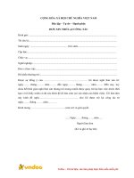 mau don xin di lam truoc thoi han nghi che do thai san