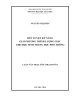 DSpace at VNU: Rèn luyện kỹ năng giải phương trình lượng giác cho học sinh trung học phổ thông