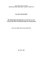 DSpace at VNU: Đặc điểm thành ngữ tiếng Hàn có yếu tố chỉ con vật : Trong sự đối chiếu với thành ngữ tiếng Việt tương đương