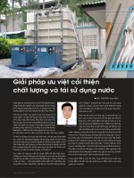 DSpace at VNU: giải pháp ưu việt cải thiện chất lượng và tái sử dụng nước