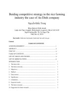 DSpace at VNU: Buiding competitive strategy in the rice farming industry the case of An Dinh company