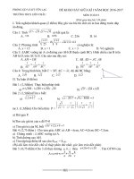 Đề thi toán 9 HKI có đáp án