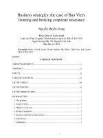 DSpace at VNU: Business strategies: the case of Bao Viet's fronting and broking corporate insurance