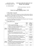 VPS KH cong tac cua co quan Van phong So thang 11 2014