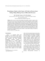 DSpace at VNU: Premilinary Study in the Cause of Color in Zircon from Krông Năng Mining Area in Đắk Lắk Province