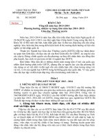 GDTX Du Thao bao cao Tong ket nam hoc 2013 2014 Phuong huong nhiem vu trong tam nam hoc 2014 2015 Giao duc Thuong xuyen