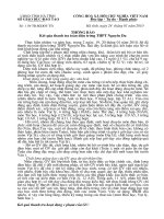 Thong bao ket qua kiem tra toan dien truong THPT Nguyen Du vao cac ngay 19 20 01 2010