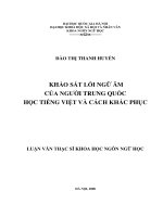 DSpace at VNU: Khảo sát lỗi ngữ âm của người Trung Quốc học tiếng Việt và cách khắc phục