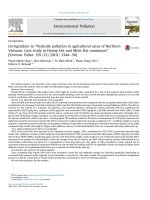DSpace at VNU: Pesticide pollution in agricultural areas of Northern Vietnam: Case study in Hoang Liet and Minh Dai communes (vol 159, pg 3344, 2011)