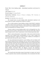 Green banking model   International experiences and lessons for Vietnam