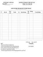 Mau bao cao danh sach hoc sinh dat giai tai Dai hoi Dien kinh The thao toan tinh nam hoc 2010 2011