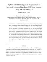 DSpace at VNU: Nghiên cứu khả năng phản ứng của một số hợp chất hữu cơ chứa nhóm OH bằng phương pháp hóa học lượng tử