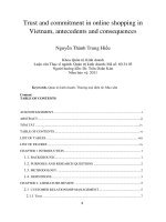 DSpace at VNU: Trust and commitment in online shopping in Vietnam, antecedents and consequences