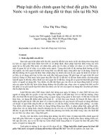 DSpace at VNU: Pháp luật điều chỉnh quan hệ thuê đất giữa Nhà Nước và người sử dụng đất từ thực tiễn tại Hà Nội