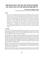 Phan Văn Tân & Ngô Đức Thành Climate change in Vietnam