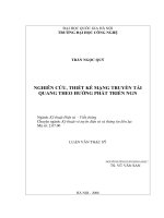 DSpace at VNU: Nghiên cứu, xây dựng mạng truyền  quang theo hướng phát triển NGN