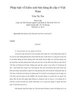 DSpace at VNU: Pháp luật về kiểm soát bán hàng đa cấp ở Việt Nam