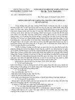 Thong bao ket qua kiem tra chuyen mon truong THCS Binh An huyen Loc Ha Vao ngay 22 01 2010