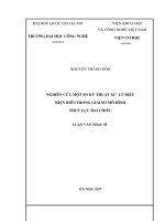 DSpace at VNU: Nghiên cứu một số kỹ thuật xử lý điều kiện biên trong giải số mô hình thuỷ lực hai chiều