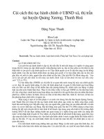 DSpace at VNU: Cải cách thủ tục hành chính ở UBND xã, thị trấn tại huyện Quảng Xƣơng, Thanh Hoá