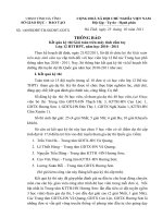 Thong bao ket qua ky thi Giai toan tren may tinh cam tay lop 12 BT THPT nam hoc 2010 2011