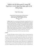 DSpace at VNU: Nghiên cứu hệ thống quản lý mạng HP Openview và xây dựng ứng dụng quản trị hệ thống mạng