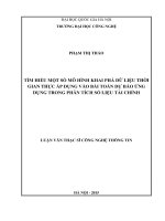 DSpace at VNU: Tìm hiểu một số mô hình khai phá dữ liệu thời gian thực ápdụng vào bài toán dự báo ứng dụng trong phân tích số liệu tài chính