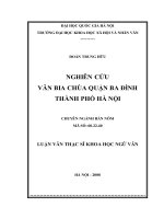 DSpace at VNU: Nghiên cứu văn bia chùa quận Ba Đình Thành phố Hà Nội