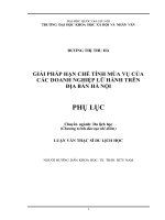 DSpace at VNU: Giải pháp hạn chế tính mùa vụ của các doanh nghiệp lữ hành trên địa bàn Hà Nội