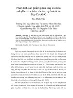 DSpace at VNU: Phân tích sản phẩm phản ứng oxi hóa ankylbenzen trên xúc tác hydrotalcite Mg-Co-Al-O