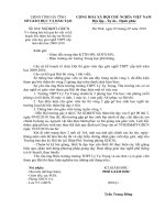 Thong bao ket qua thi viet Hoi thi giao vien gioi nghe THPT nam hoc 2009 2010 va ke hoach thi phan thuc hanh