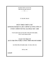 DSpace at VNU: Hoàn thiện chiến lược kinh doanh dịch vụ của Tổng công ty CP Bưu chính Viettel giai đoạn 2015-2020