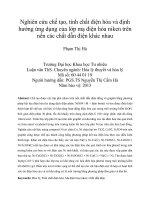 DSpace at VNU: Nghiên cứu chế tạo, tính chất điện hóa và định hướng ứng dụng của lớp mạ điện hóa niken trên nền các chất dẫn điện khác nhau