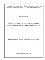 DSpace at VNU: Nghiên cứu chế tạo vật liệu tổ hợp ống nano TiO2 Ag ứng dụng trong quang xúc tác