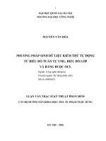 DSpace at VNU: Phương pháp sinh dữ liệu kiểm thử tự động từ biểu đồ tuần tự UML, biểu đồ lớp và ràng buộc OCL