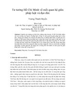 DSpace at VNU: Tư tưởng Hồ Chí Minh về mối quan hệ giữa pháp luật và đạo đức