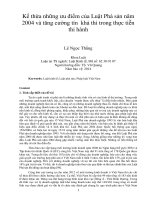 DSpace at VNU: Kế thừa những ưu điểm của Luật Phá sản năm 2004 và tăng cường tín khả thi trong thực tiễn thi hành