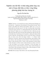 DSpace at VNU: Nghiên cứu độ bền và khả năng phản ứng của một số hợp chất hữu cơ đơn vòng bằng phương pháp hóa học lượng tử