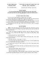 UBND tinh QD ban hanh Khung ke hoach thoi gian nam hoc 2014 2015 cua giao duc mam non giao duc pho thong va giao duc thuong xuyen