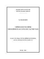 DSpace at VNU: Chính sách tài chính nhằm bình ổn giá xăng dầu tại Việt Nam