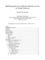 DSpace at VNU: Marketing plan for certificate authority service of Viettel Telecom