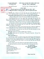 UBND TỈNH: Mời dự hội nghị trực tuyến của bộ GD&ĐT: TK năm học 2016-2017, triển khai nhiệm vụ 2017-2018