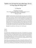 DSpace at VNU: Nghiên cứu tích hợp bài toán nhận dạng vân tay với ứng dụng thẻ thông minh