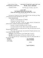 GDTH Du Tong ket Hoi thi Giao vien day gioi Tieng Anh cap tieu hoc tinh Ha Tinh nam hoc 2013 2014