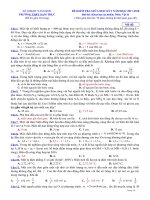 BỘ ĐỀ THI HỌC KÌ I MÔN LÝ 12 CÓ ĐÁP ÁN