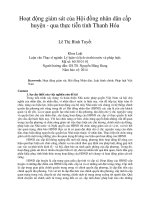 DSpace at VNU: Hoạt động giám sát của Hội đồng nhân dân cấp huyện - qua thực tiễn tỉnh Thanh Hóa