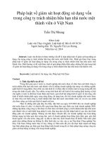 DSpace at VNU: Pháp luật về giám sát hoạt động sử dụng vốn trong công ty trách nhiệm hữu hạn nhà nước một thành viên ở Việt Nam