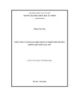 DSpace at VNU: Phân tích và đánh giá hiện trạng ô nhiễm môi trường không khí tỉnh Lạng Sơn