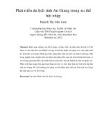 DSpace at VNU: Phát triển du lịch tỉnh An Giang trong xu thế hội nhập