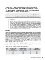 DSpace at VNU: TÍNH THIỆT HẠI DO NGẬP LỤT VỚI CON NGƯỜI VÀ NHÀ CỬA THEO KỊCH BẢN BIẾN ĐỔI KHÍ HẬU VÀ NƯỚC BIỂN DÂNG VÀ ĐỀ XUẤT CÁC GIẢI PHÁP THÍCH ỨNG TẠI MỘT XÃ VEN BIỂN 25. DU VAN TOAN